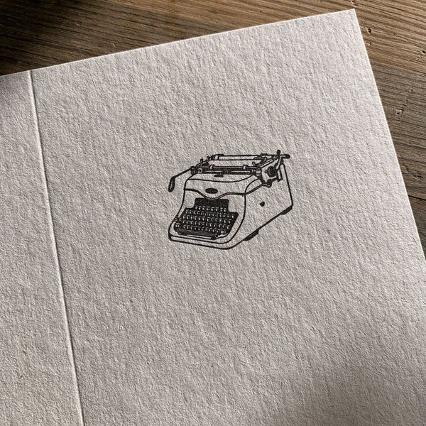 Typewriter greetings card